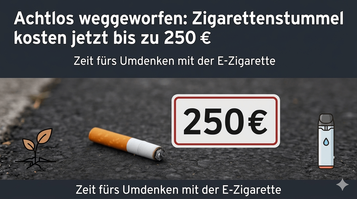 Zigarettenstummel: 250 Strafe E-Zigarette als Lsung Zigarettenstummel: 250 Strafe E-Zigarette als Lsung