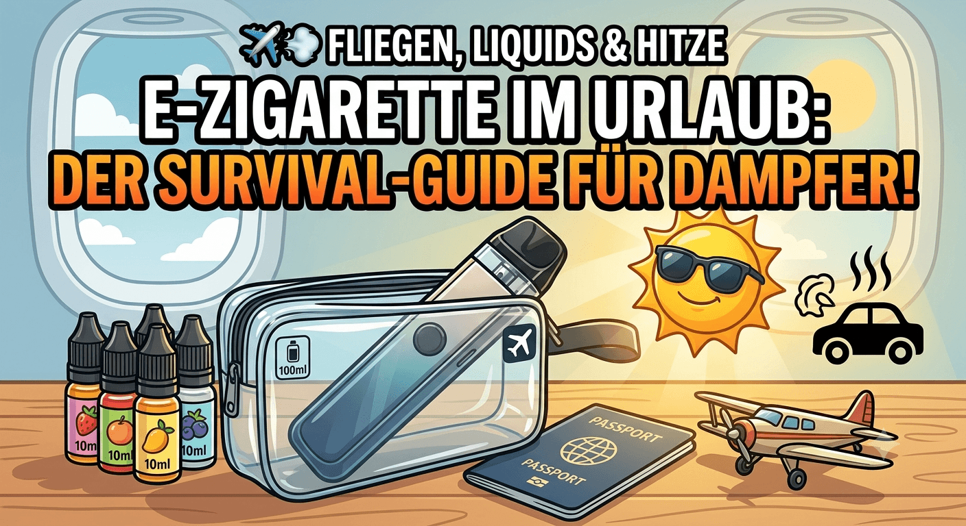 E-Zigarette im Flugzeug & Urlaub: Was ist erlaubt? (2026)