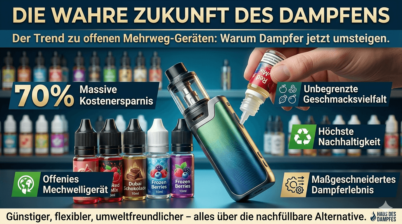 Offene Systeme erklärt: Warum 10ml E-Liquids die beste Wahl sind
