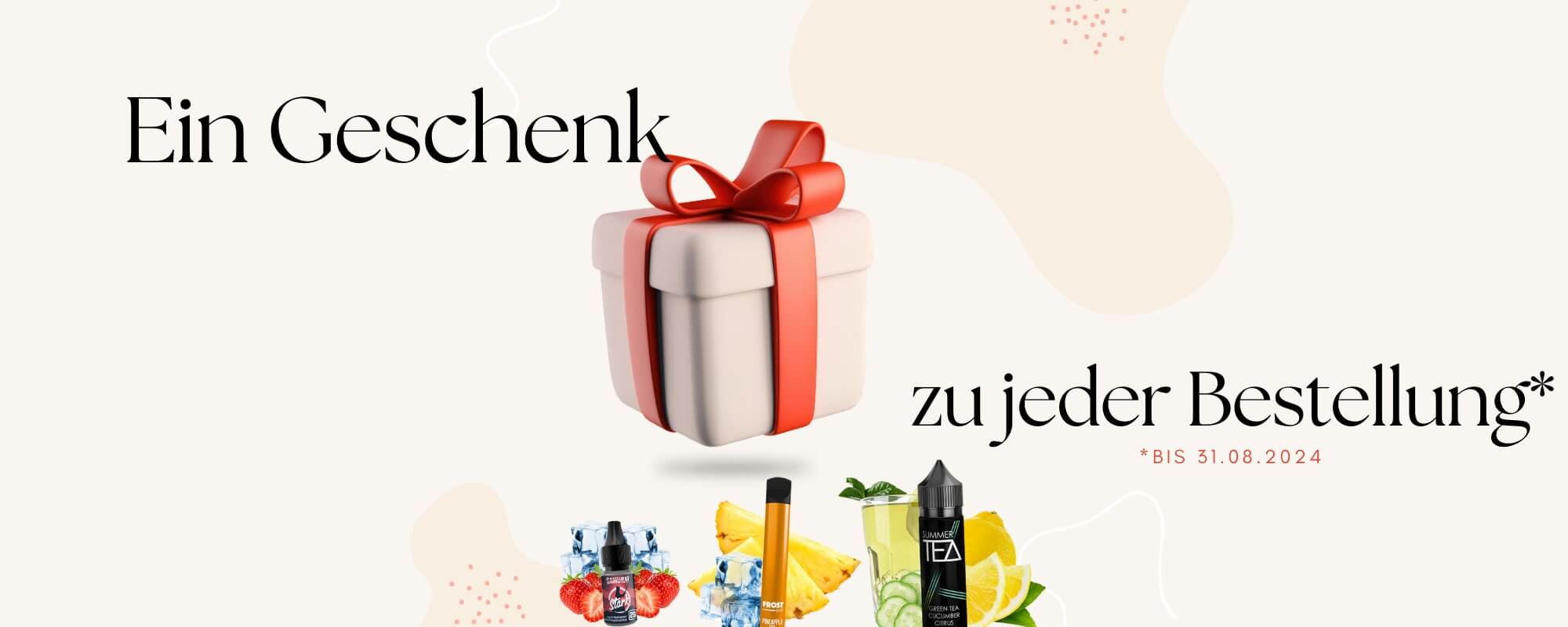 Kostenlose Giveaways bis August im Haus des Dampfes bei jeder Bestellung - Haus des Dampfes