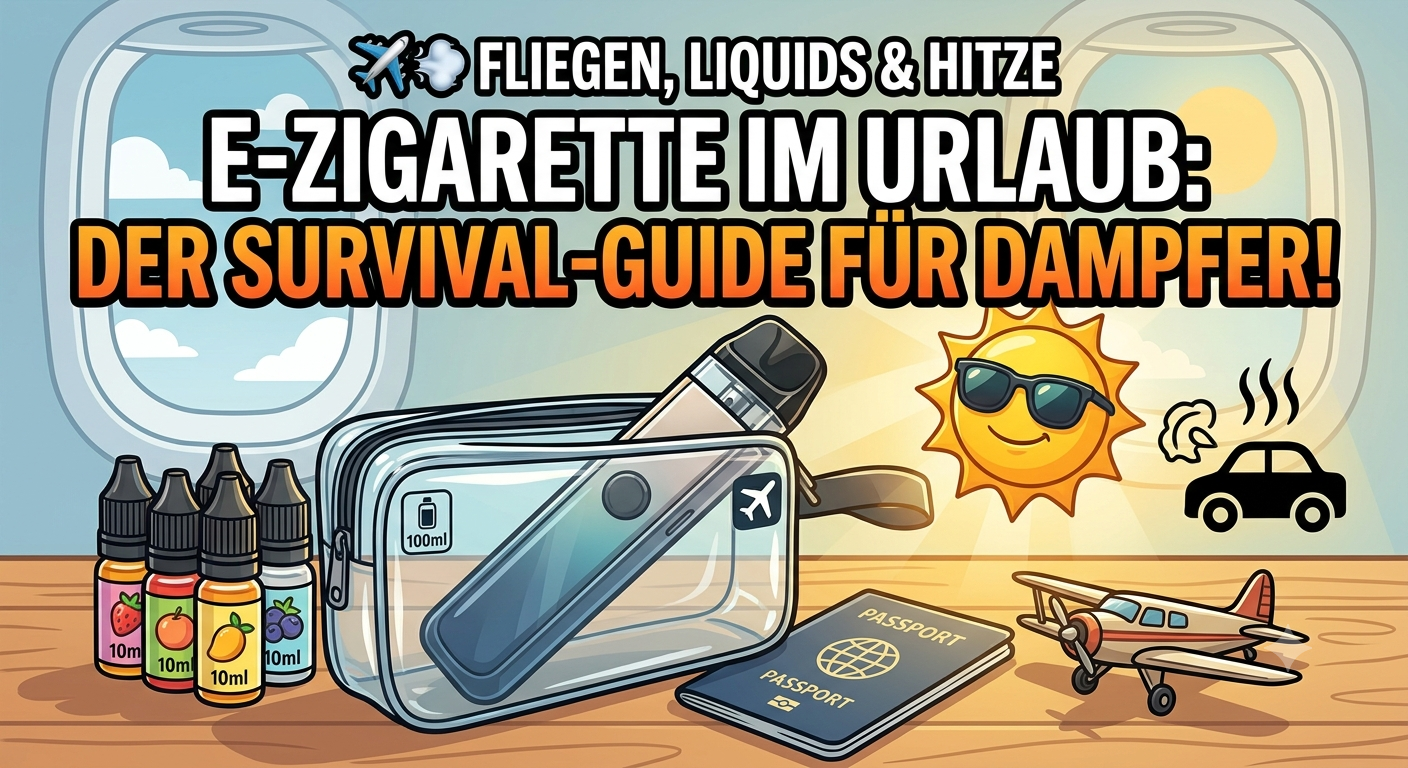 E-Zigarette im Flugzeug & Urlaub: Was ist erlaubt? (2026)