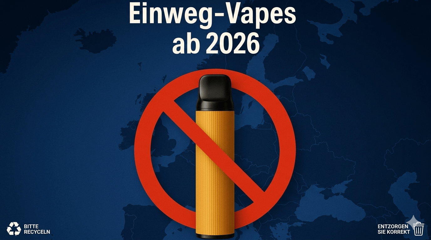 EU-Verbot für Einweg-Vapes ab 2026: Das Ende der Einweg-E-Zigarette in Deutschland und Europa
