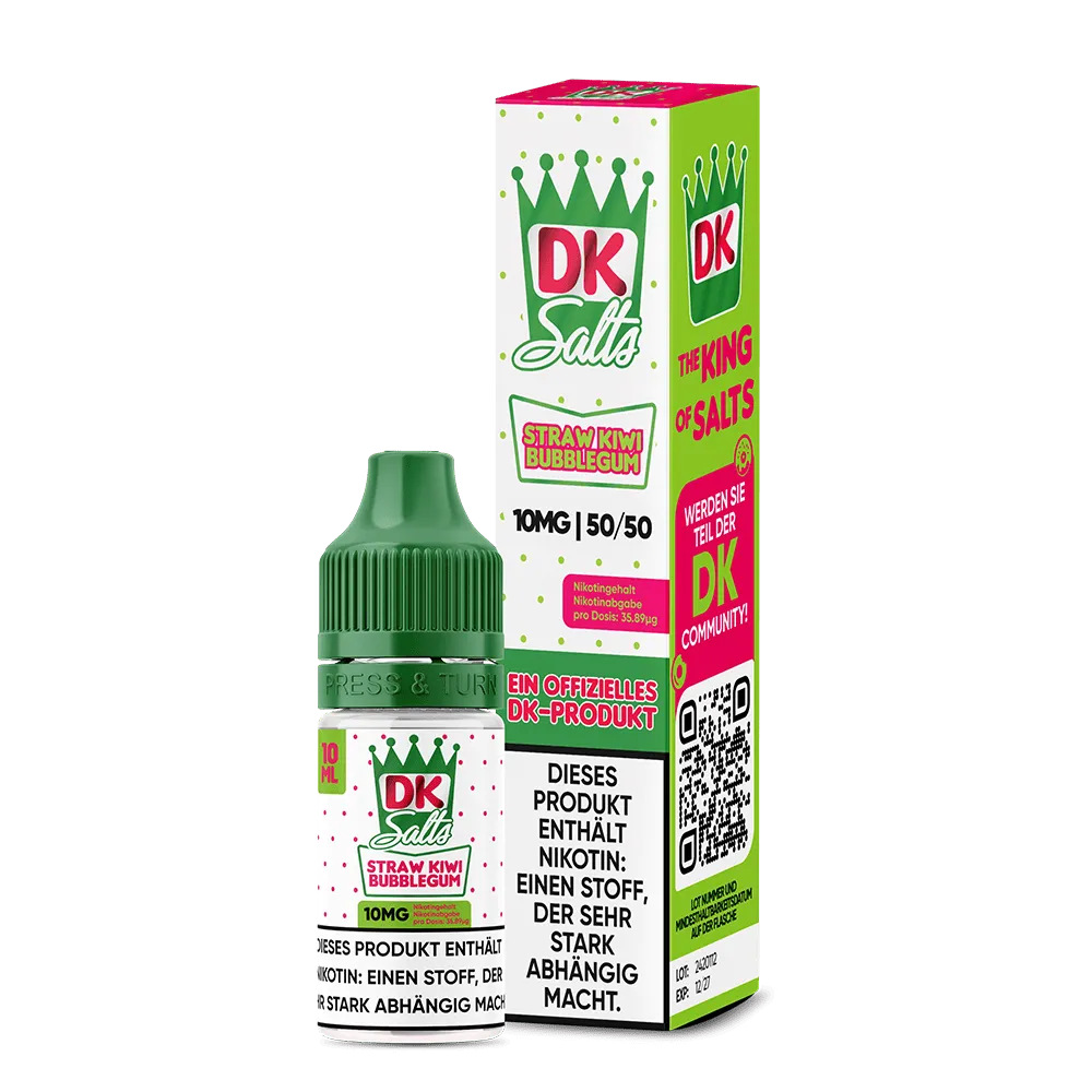DK SALTS Nikotinsalz - Strawberry Kiwi Bubblegum - Liquid 10ml