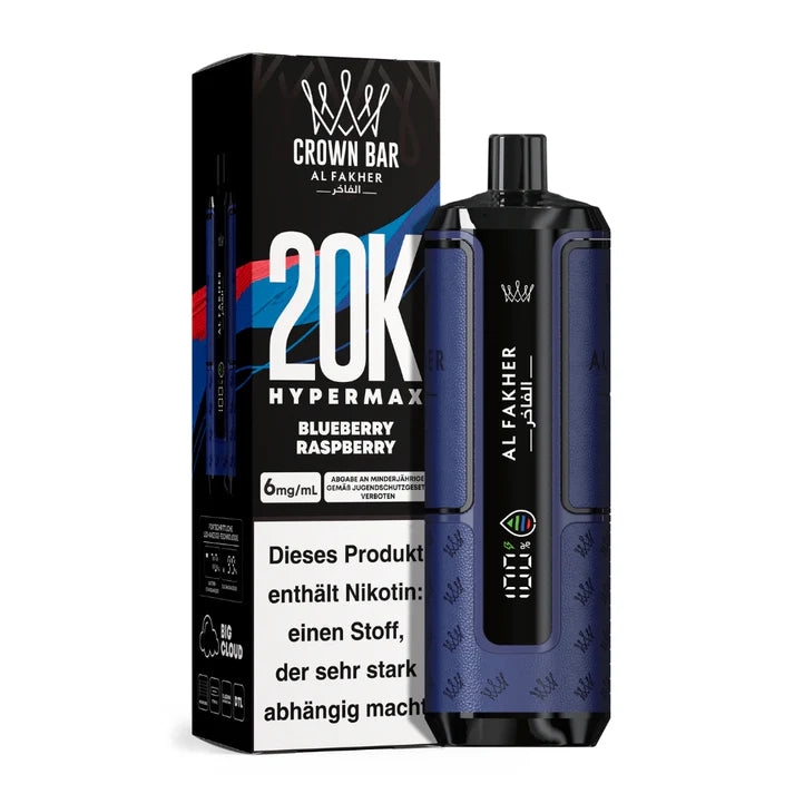 👑 Al Fakher Crown Bar Hypermax 20k – Dein Vape-Erlebnis der Extraklasse!