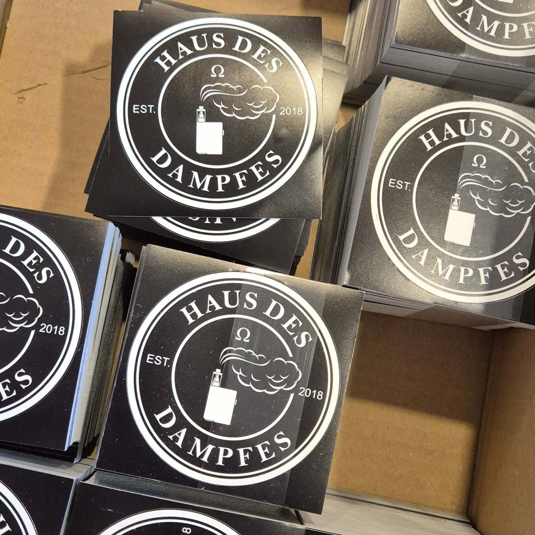 Haus des Dampfes © Sticker in a box, showcasing a stylish design for personal flair.