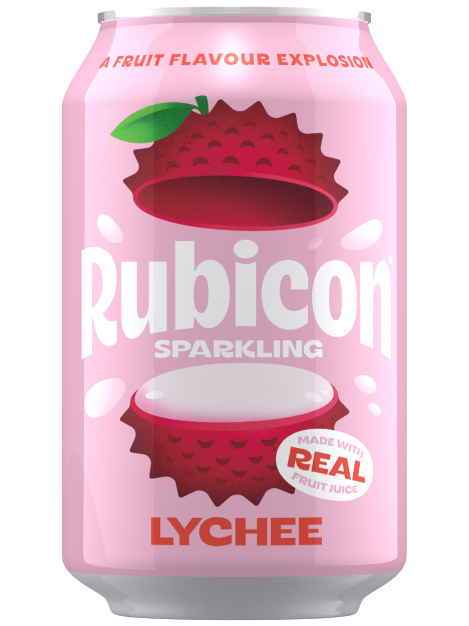 Rubicon Sparkling Lychee EU 330 ml — Produktbild