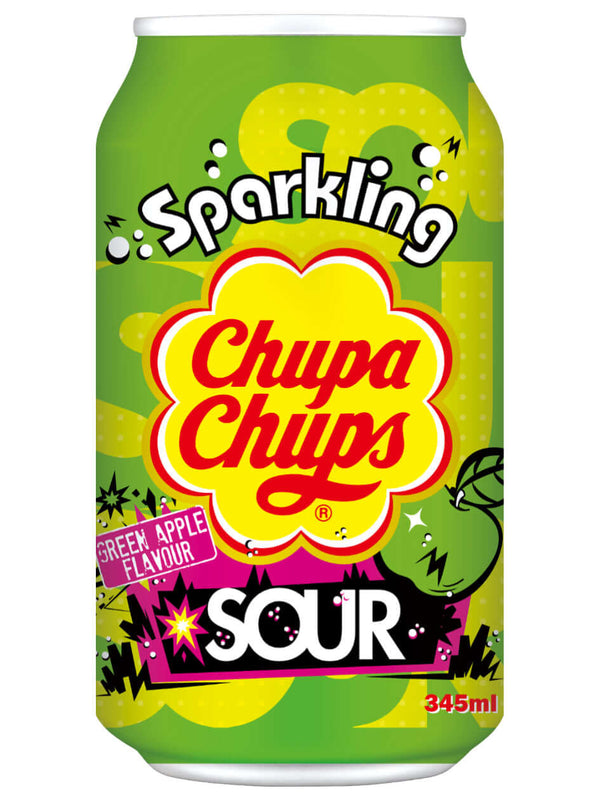 Chupa Chups Sparkling Sour Green Apple Flavour 345 ml — Produktbild