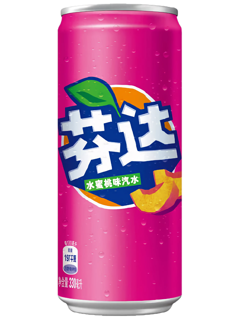 Fanta White Peach (China) 330 ml — Produktbild