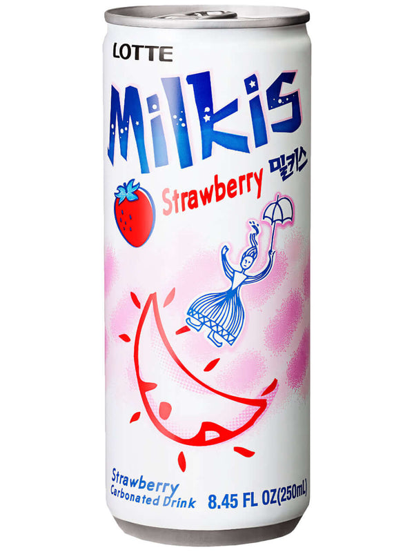 Milkis Strawberry Korean Cream Soda 250 ml — Produktbild