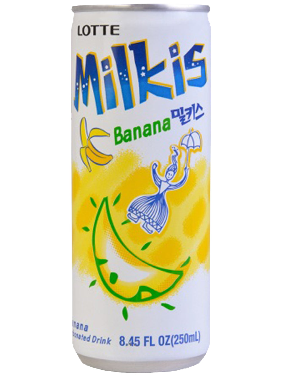 Milkis Banana Korean Cream Soda 250 ml — Produktbild