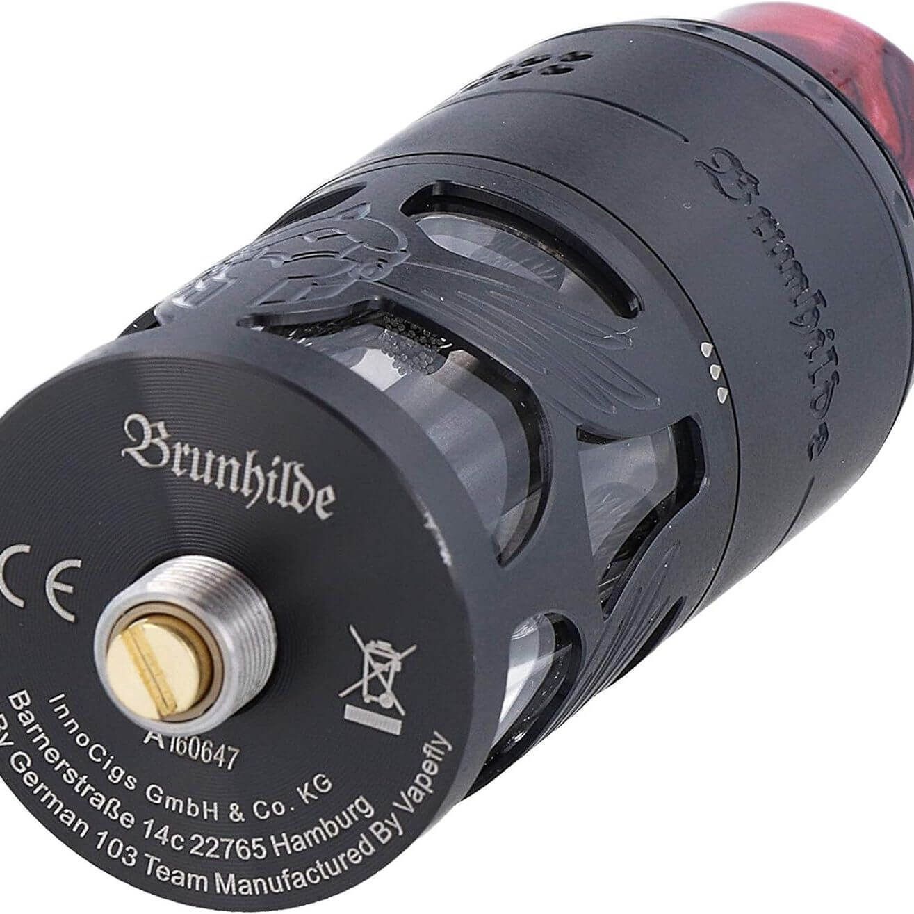 Brunhilde Top Coiler RTA by Vapefly, featuring sleek design and innovative technology for vaping enthusiasts.