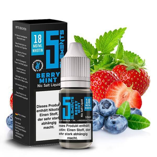 5Elements - Berry Mint - 18 mg/ml - Nic Salt - 10 ml - Haus des Dampfes