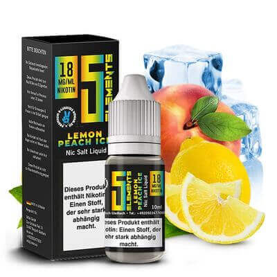 5Elements - Lemon Peach Ice - 18 mg/ml - Nic Salt - 10 ml - Haus des Dampfes