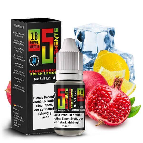 5Elements - Pomegranate Fresh Lemon - 18 mg/ml - Nic Salt - 10 ml - Haus des Dampfes