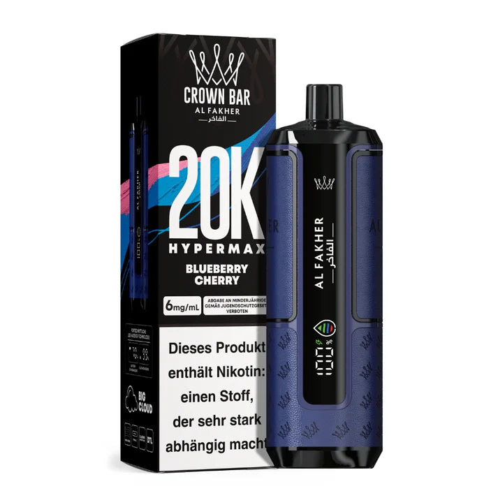 👑 Al Fakher Crown Bar Hypermax 20k – Dein Vape-Erlebnis der Extraklasse!