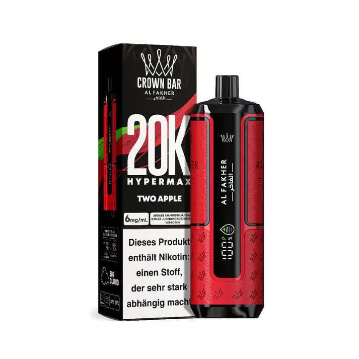 👑 Al Fakher Crown Bar Hypermax 20k – Dein Vape-Erlebnis der Extraklasse!