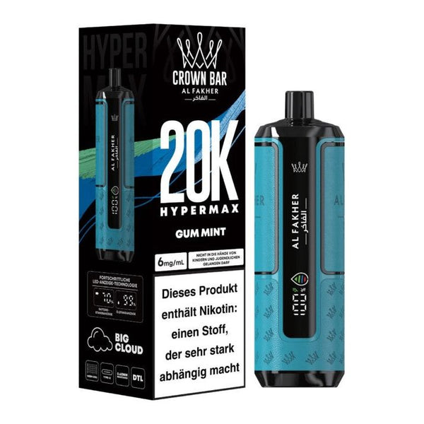 👑 Al Fakher Crown Bar Hypermax 20k – Dein Vape-Erlebnis der Extraklasse! – Produktfoto