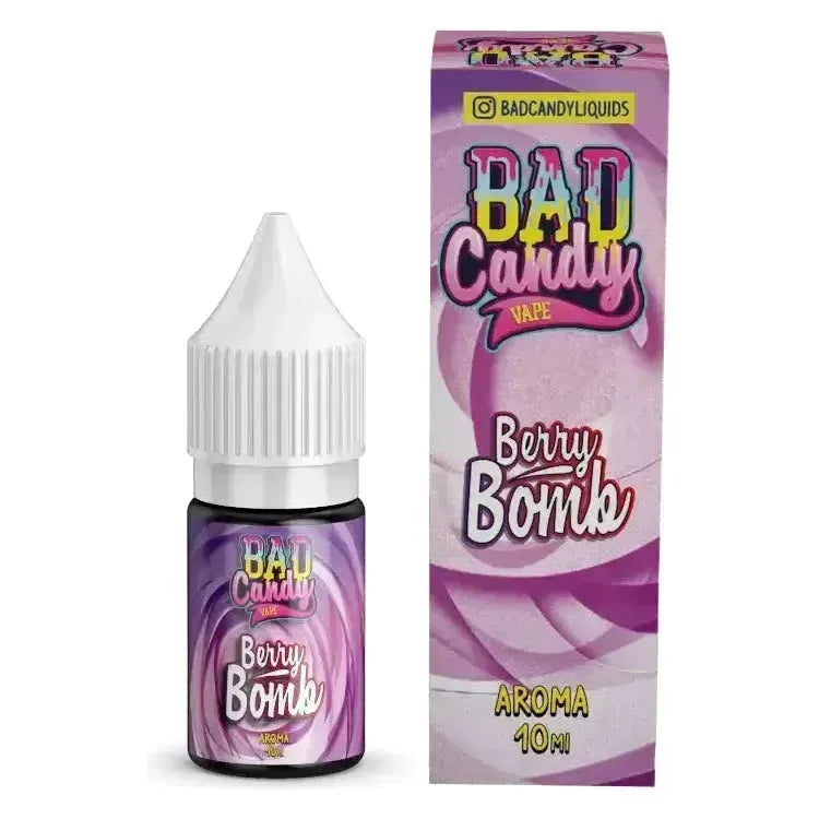 Bad Candy Berry Bomb aroma 10 ml bottle and packaging, fruity berry flavor for vaping enthusiasts.