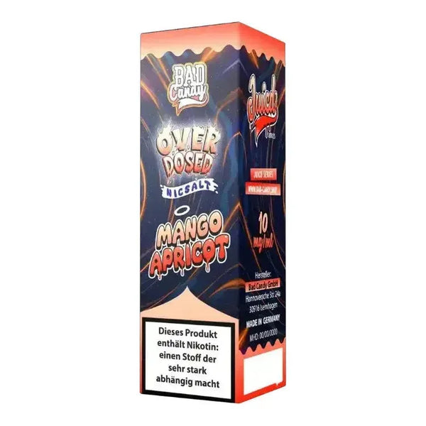 Bad Candy Overdosed Nikotinsalz Liquid Mango Apricot, fruchtige Geschmacksexplosion für Dampfer.