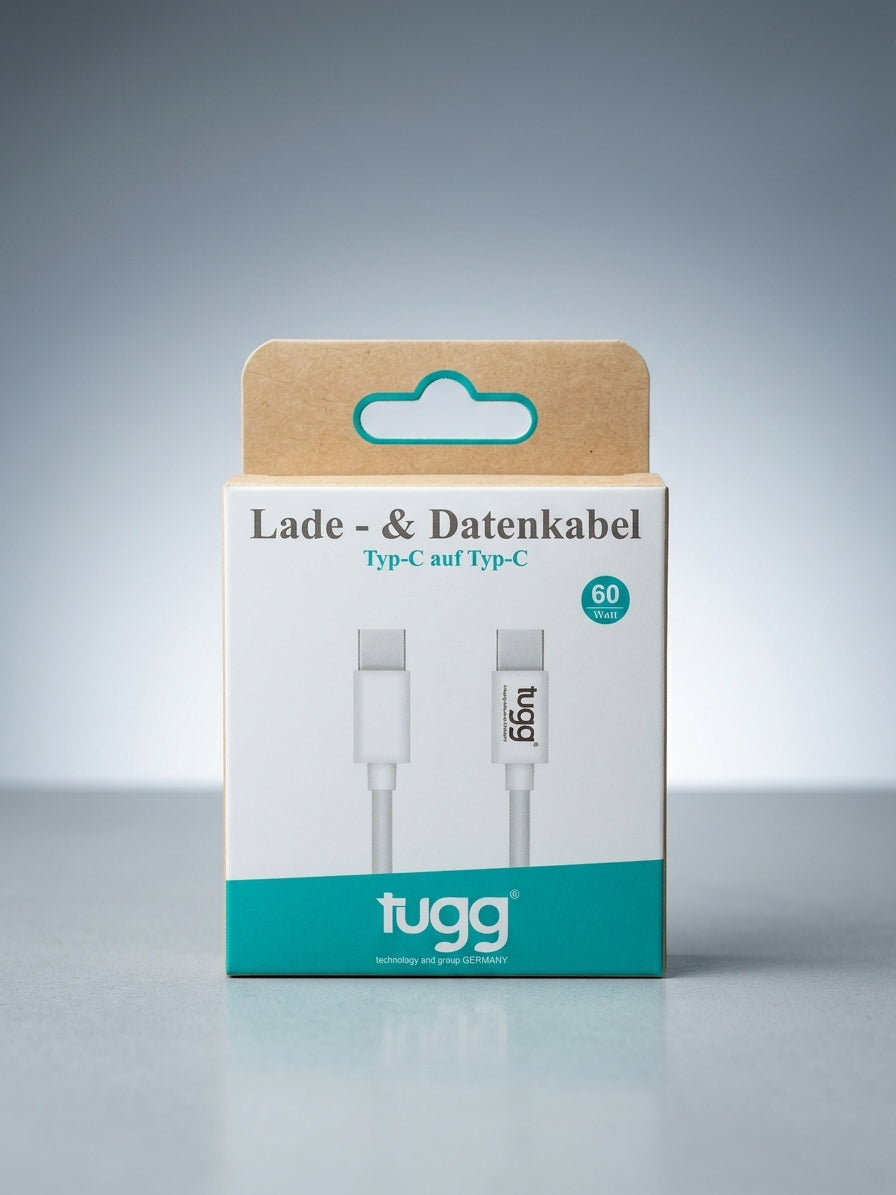 tugg - USB-C auf USB-C - Lade-&Datenkabel - 60W