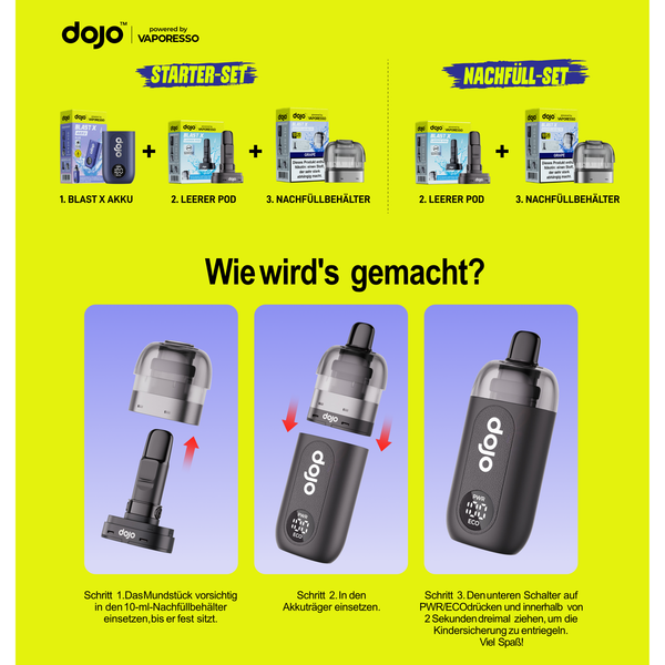 DoJo Blast X Vaporesso -  Pods 20mg 1x