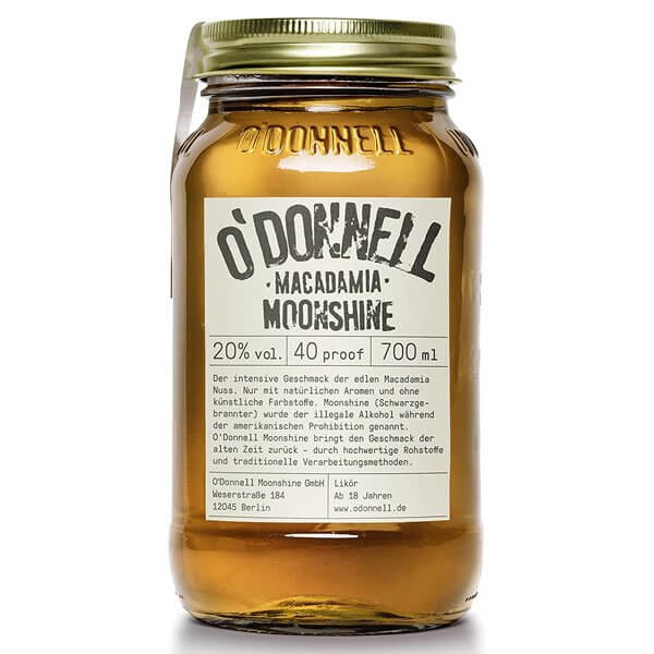 O´Donnel Moonshine - Macadamia - Likör - 700 ml Der exotisch Nussige: 