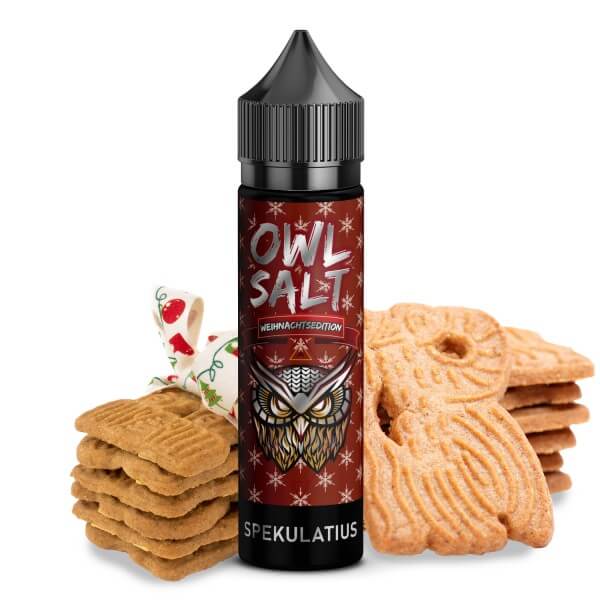 Spekulatius Weihnachtsedition OWL Salt Aroma 10ml with traditional spiced cookies in festive setting.