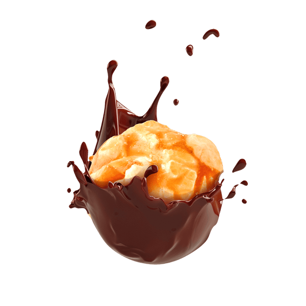 Krusty Krunch Crushed Coconut Popcorn splashed in rich chocolate, showcasing its unique flavor and handmade quality.