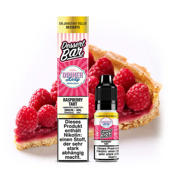 DINNER LADY Raspberry Tart Nikotinsalz Liquid 10 ml – Liquid Flasche Produktfoto