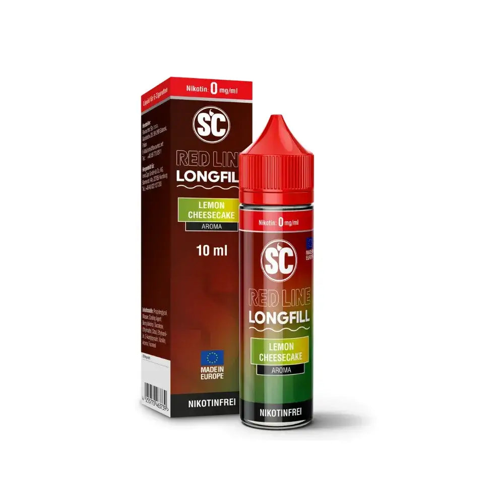 SC - Red Line - lemon Cheesecake Aroma Longfill 10 ml – Aroma Flasche Produktfoto