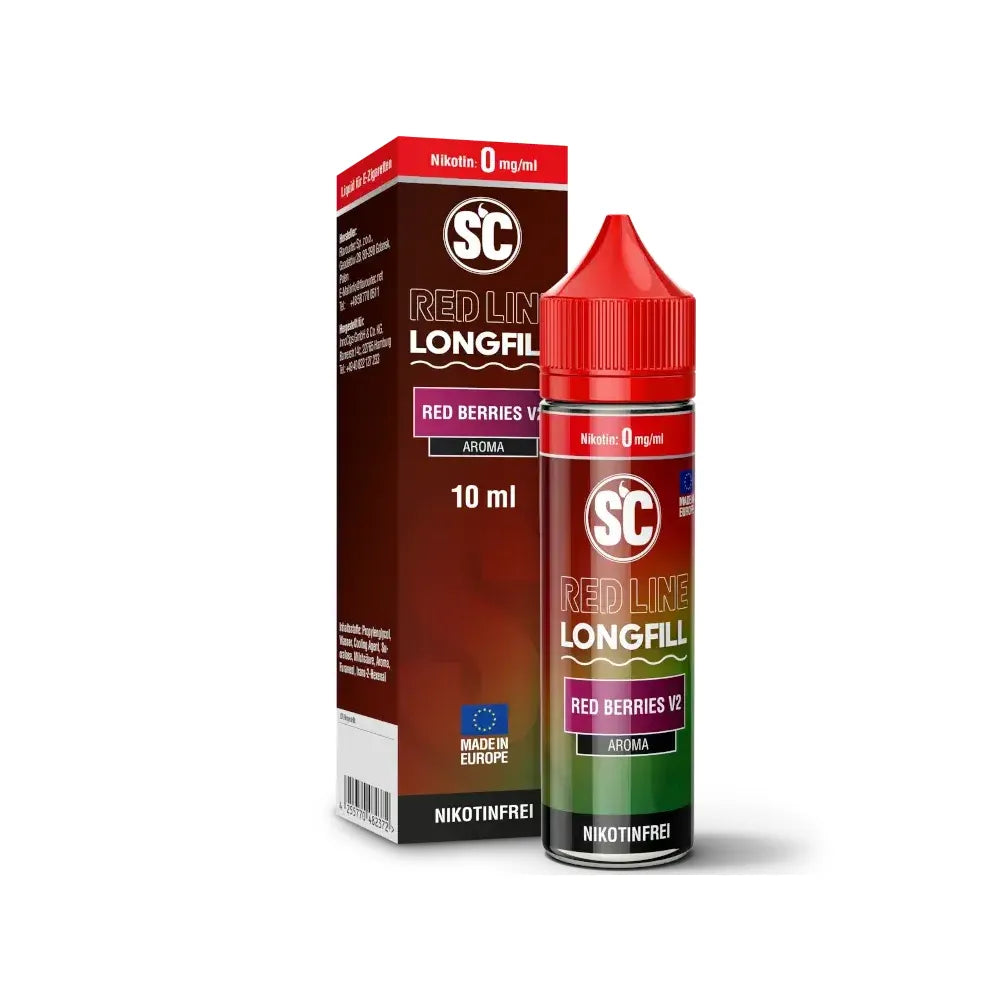 SC - Red Line - Red Berries V2 Aroma Longfill 10 ml – Aroma Flasche Produktfoto