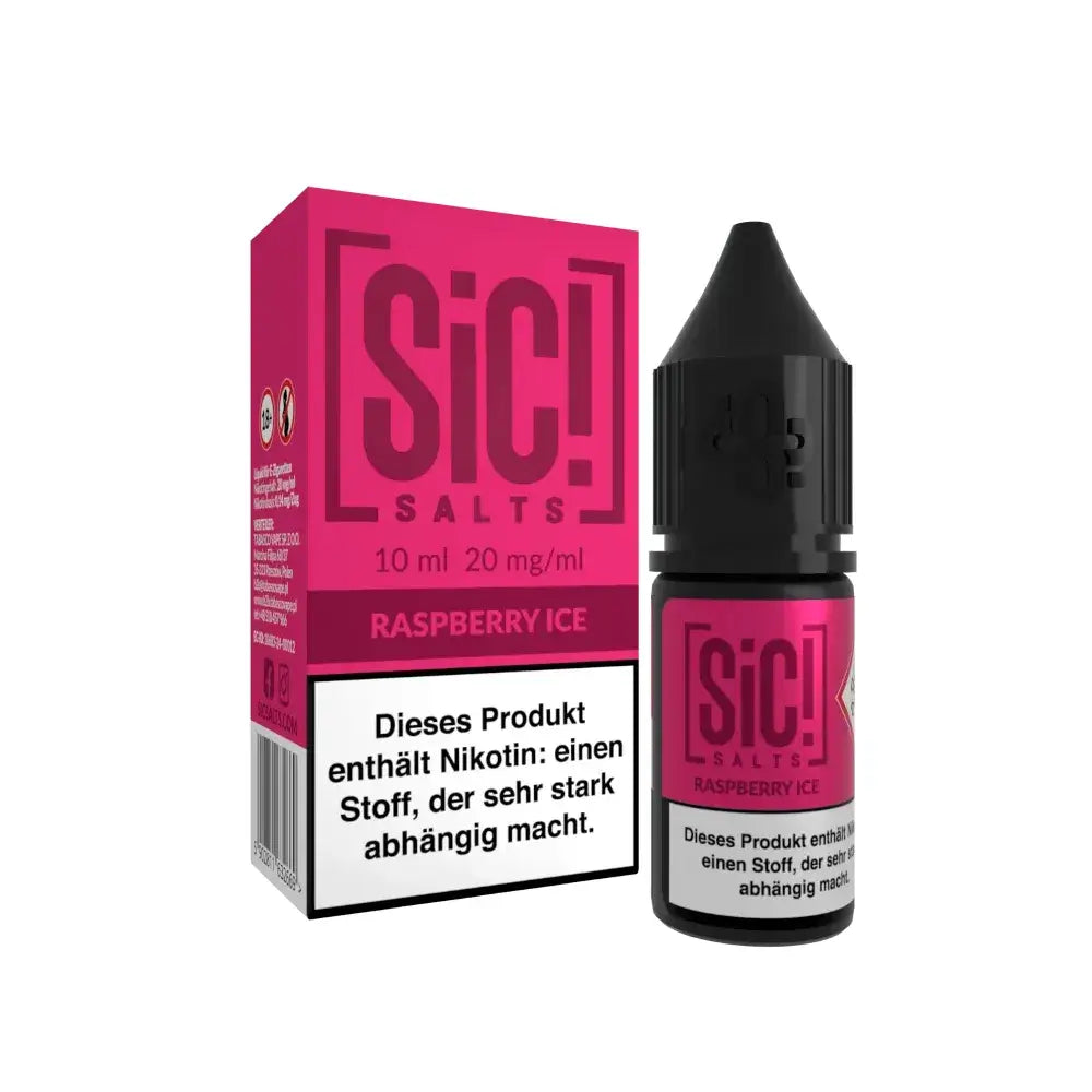 SIC! Raspberry Ice Nikotinsalz Liquid – 10 ml / 20mg – Liquid Flasche Produktfoto