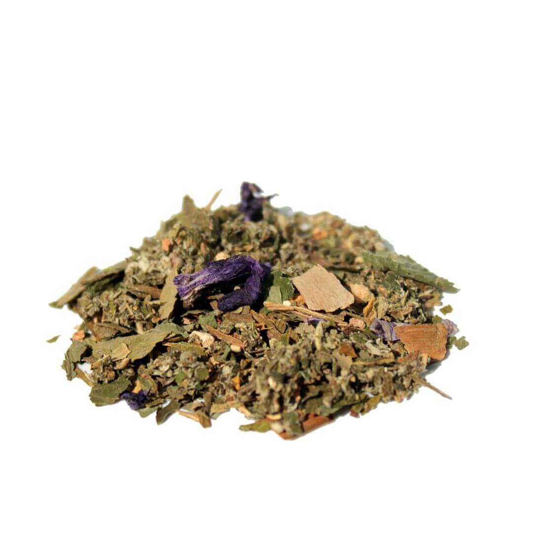 Blend of Albrecht Dübel's premium organic herbs for natural tobacco alternative by Them Krauts.