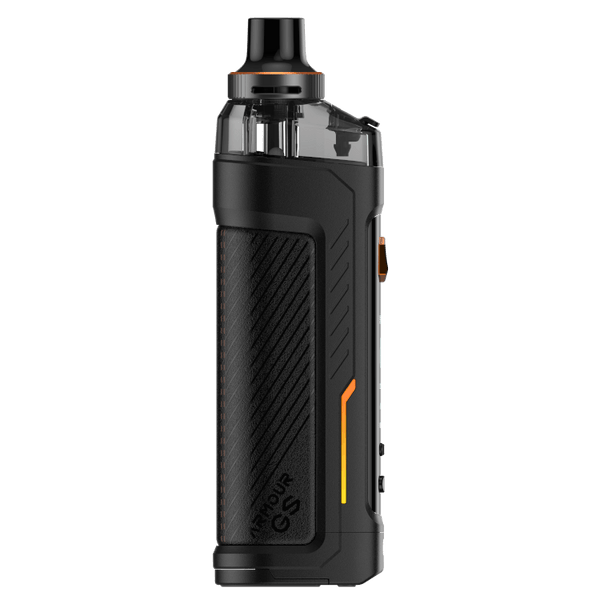 Vaporesso ARMOUR GS E-Zigaretten Set in sleek black design, featuring AXON chip for enhanced vaping experience.