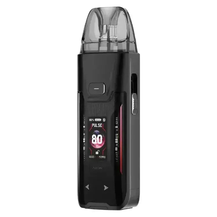 Vaporesso Luxe XR Max 2 Pod Kit in sleek black design with digital display and ergonomic features.