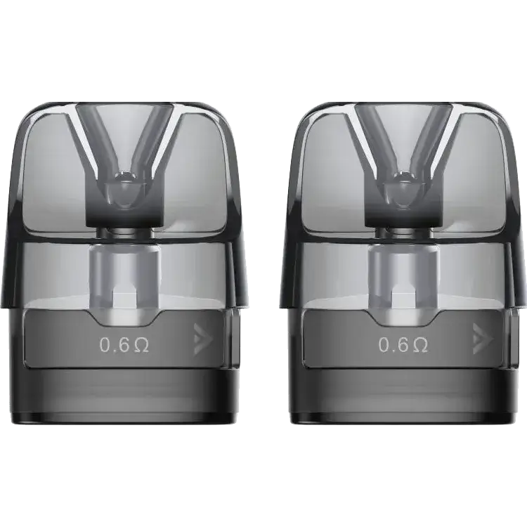 VooPoo Argus E40 Cartridge set with 0.6Ω resistance and transparent design for easy liquid viewing.