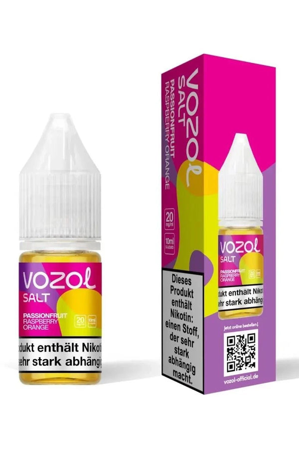 VOZOL Passionfruit Raspberry Orange Nikotinsalz Liquid 10 ml Flasche – Passionsfrucht Himbeere Orange
