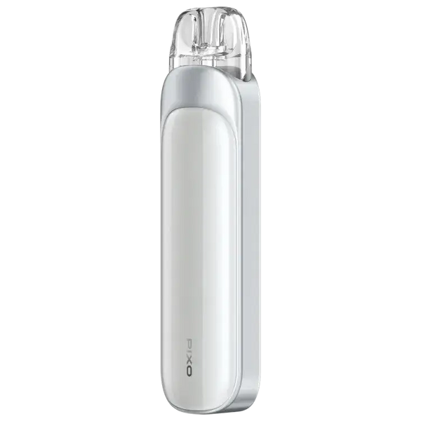 Aspire Pixo E-Zigarette in sleek white design, featuring a transparent pod and user-friendly interface.