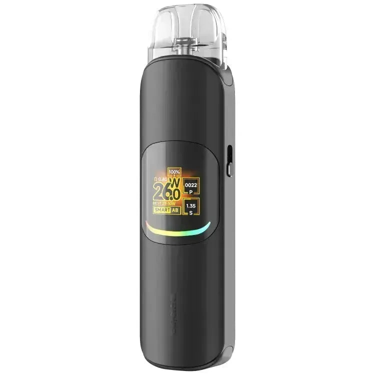 Aspire Pixo Neo E-Zigarette in sleek black design with a 0.85-inch color display and adjustable airflow.