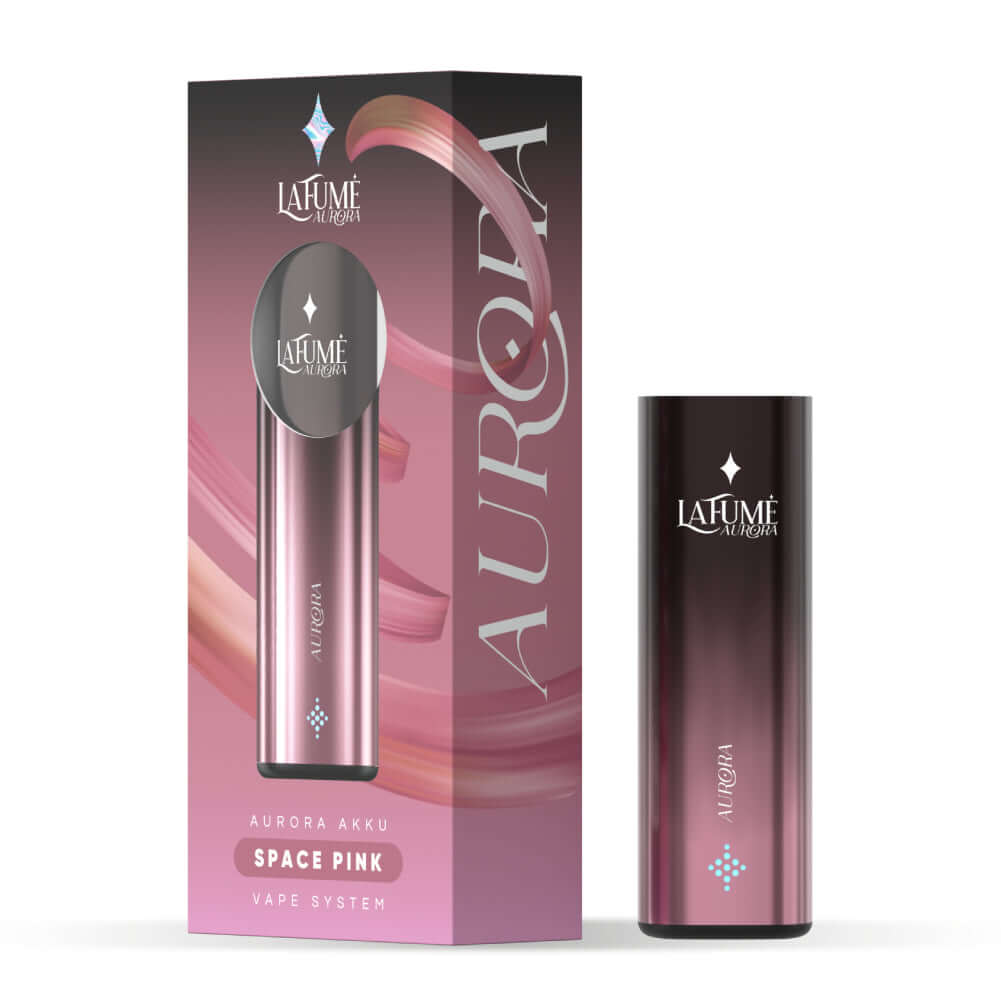 Lafume Aurora Akkuträger in Space Pink packaging, showcasing a stylish and eco-friendly vape system.