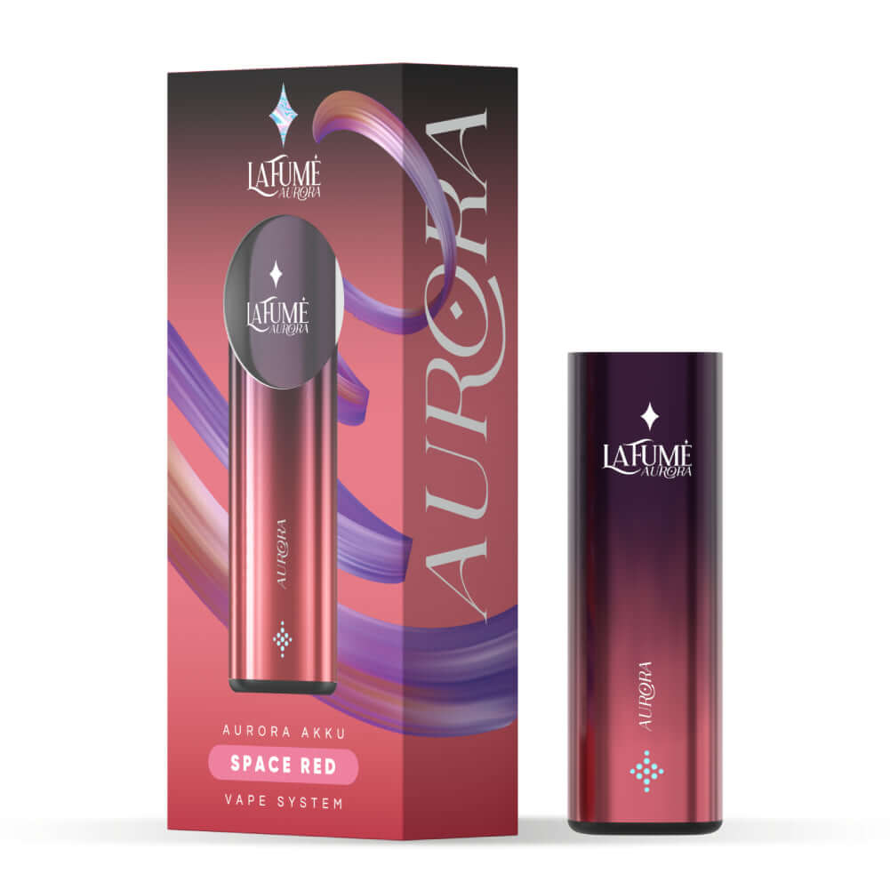 Lafume Aurora Akkuträger in Space Red, stylish design, modern technology, sustainable vaping solution.