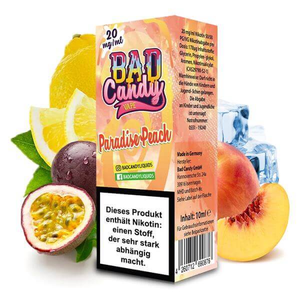 Bad Candy - Paradise Peach Nikotinsalz - 20 mg/ml - Haus des Dampfes