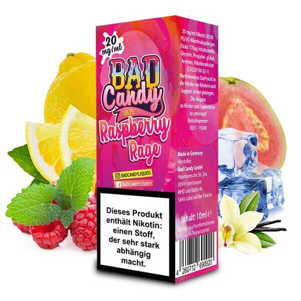 Bad Candy - Raspberry Rage Nikotinsalz - 20 mg/ml - Haus des Dampfes