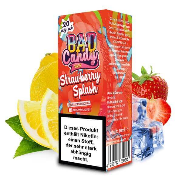 Bad Candy - Strawberry Splash Nikotinsalz - 20 mg/ml - Haus des Dampfes