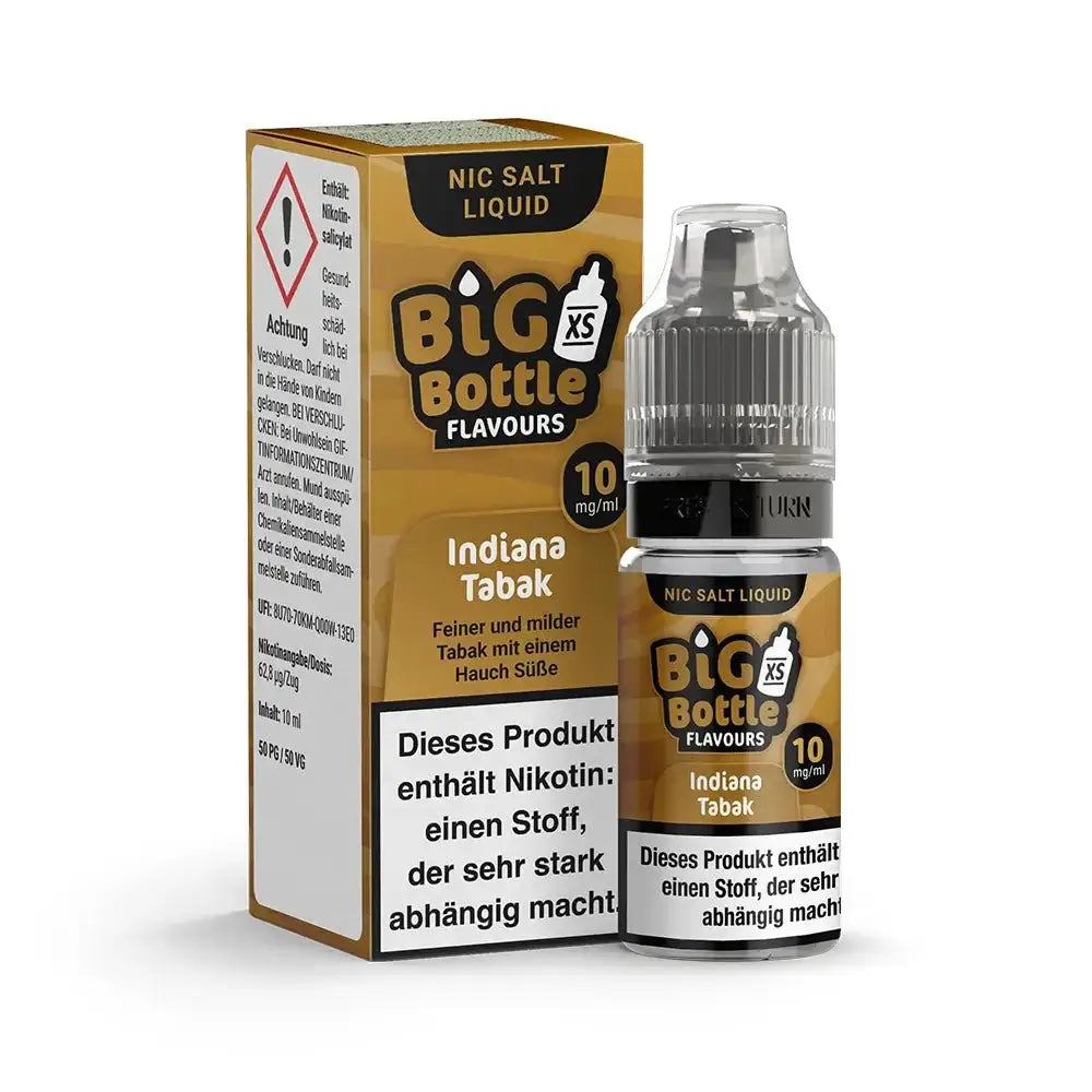 BIG BOTTLE - Indiana Tabak Nikotinsalz 10 ml - Haus des Dampfes