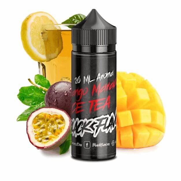 BLACK FLAVOURS - Mango Maracuja Ice Tea - 10 ml Aroma - Haus des Dampfes