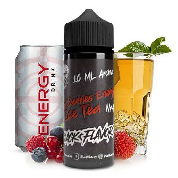 BLACK FLAVOURS - Wild Berries Energy Ice Tea - 10 ml Aroma - Haus des Dampfes