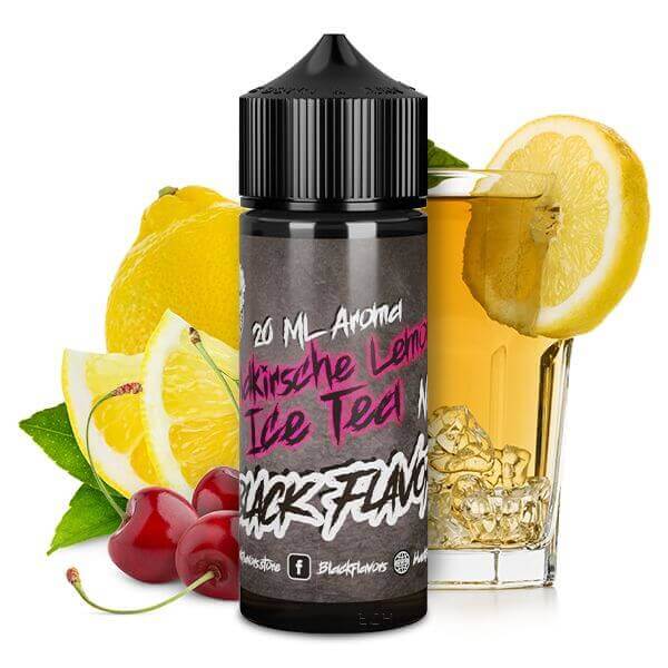 BLACK FLAVOURS - Wildkirsche Lemon Ice Tea - 10 ml Aroma - Haus des Dampfes