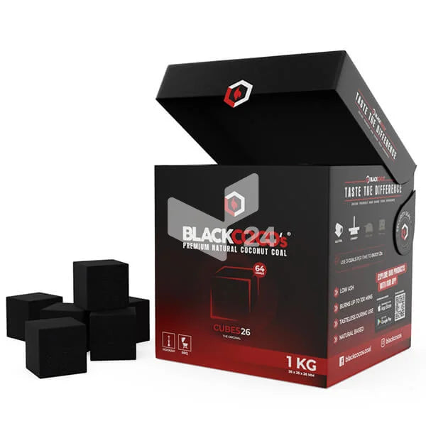 BLACKCOCO Kohle 26mm / 1kg (Shisha Kohle)