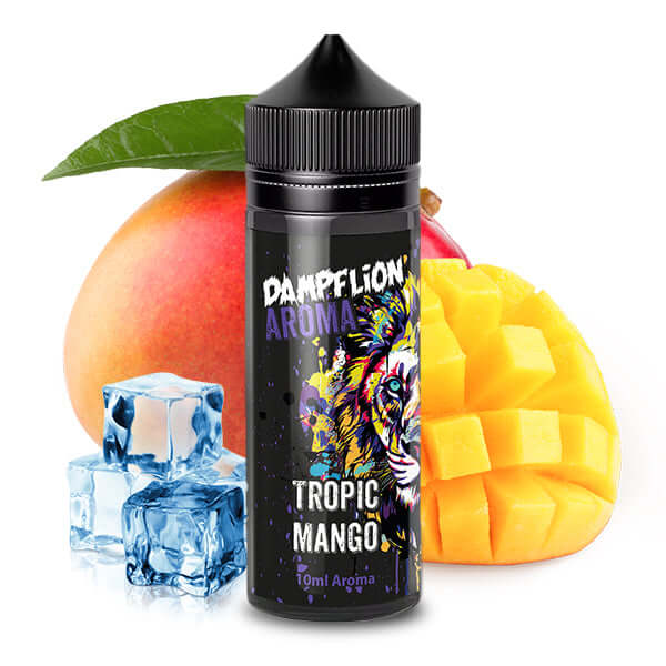 DAMPFLION INTENSE Aroma 10ml Tropic Mango with mango, ice, and vibrant packaging for intense flavor.